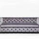 3-Sitzer Chesterfield Sofa My Desire Polsterfarbe: Silbergrau