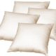 4 x Sofa Federkissen 50x50 cm (echte Federn) robust und formstabil Farbe Creme