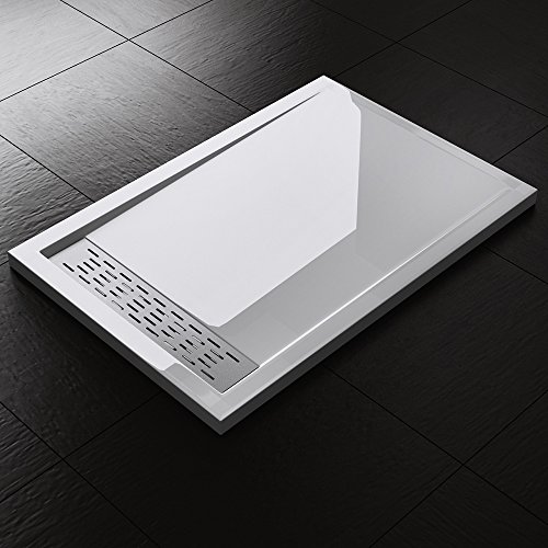 90x120x4 cm Design Duschtasse Duschwanne Xetro04W in Weiß, aus Acryl
