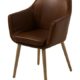 AC Design Furniture 59099 Armstuhl Trine, 58 x 58 x 84 cm, Sitz/Rücken lederlook vintage schokolade PU