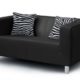 B-famous 3-Sitzer Sofa Cube 183 x 85 cm, PU, schwarz