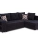 B-famous Jonas Ecke PUR Polsterecke mit Bettfunktion und Bettkasten Ecksofa, Stoff, schwarz, 162 x 226 x 64 cm