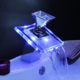 Badarmaturen mit Farbwechsel LED Wasserfall Waschbecken Wasserh?hne (Glasgriff)