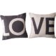 Bravoe LOVE Kissenbezug Lendenkissen Bettkissen Pillowcase Kissenhuelle Haus Sofa Zimmer Auto Liebhaber Hochzeit Deko 45 x 45 cm Set 2er Geschenk