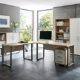 Büro Möbel Arbeitszimmer komplett Set OFFICE EDITION (Set 1) in Eiche Sonoma / Weiß - abschließbar und Metallgriffe - Made in Germany