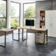 Büro Möbel komplett Set Arbeitszimmer OFFICE EDITION (Set 3) in Eiche Sonoma / Weiß - Made in Germany - abschießbar und Metallgriffe