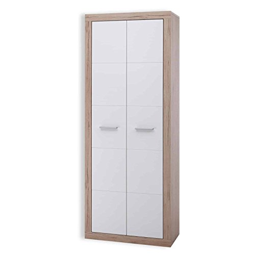 Büroschrank CAN CAN - Eiche-weiß - 2-türig - 74 cm