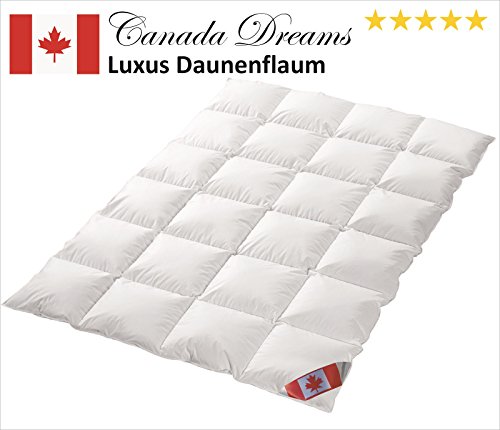 Canada Dreams Luxus Ganzjahres Daunendecke Wärmegrad 3 Luxus Daunenflaum ☆☆☆☆☆