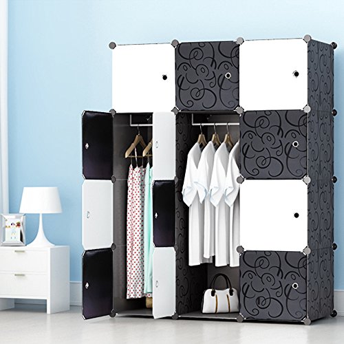 ETTBJA DIY Kleiderschrank Portable Cube Schrank Lagerung mit hangers Design ihre eigenen