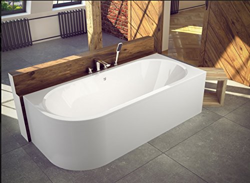 EXCLUSIVE LINE Eckbadewanne Acryl AVITA 150x75 170x75 cm L/R Schürze Ablauf