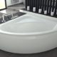 EXCLUSIVE LINE Eckbadewanne Eckige Acryl Badewanne LUXUS 148x148 cm mit Schürze Ablaufgarnitur Komplettset