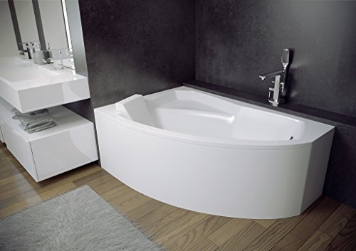 EXCLUSIVE LINE® Eckbadewanne Eckwanne Rima Schürze Kopfstütze