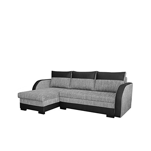 Elegante Ecksofa Joseph, Eckcouch mit Bettkasten und Schlaffunktion, inkl. Kissen set, Polstersofa, Polstergarnitur, Farbauswahl, Wohnlandschaft