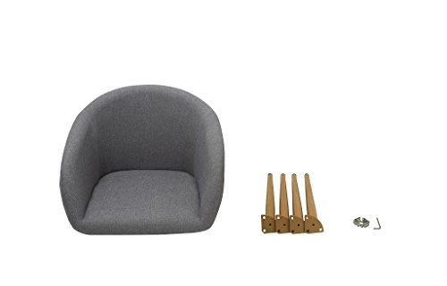 Esszimmerstuhl aus Stoff (Leinen) Farbauswahl Retro Design Stuhl mit Rückenlehne Metallbeine Holzoptik WY-8023