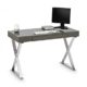 Galdem Schreibtisch Computertisch Arbeitstisch Bürotisch PC-Tisch Grau Hochglanz 76 x 120 x 55 cm