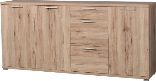 Germania 3202-177 Sideboard GW-Top in Sanremo-Eiche-Nachbildung, 192 x 88 x 40 cm (BxHxT)