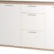 Germania 3202-178 Sideboard GW-Top in Weiß/Absetzung Sonoma-Eiche-Nachbildung, 192 x 88 x 40 cm (BxHxT)