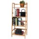 HOMFA Bambus Standregal 4 Ablage Bücherregal Badregal Blumenregal Küchenregal feuchtigkeitsbeständig Gartenregal 116x48x32cm