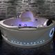 HYDROTHERAPIE Bad – Alabama 763/Ecke Bad/2 Personen Whirlpool Badewanne/Whirlpool Badewanne/Bedienfeld mit FM Radio/CD/MP3/33 Edelstahl Seitenbrausen/24 Monate Garantie/Schnelle Lieferung