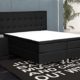 Inter 15695 Boxspringbett, Schaumstoff, schwarz, 200 x 180 x 60 cm
