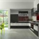 Küche Fabienne 260x220 cm Küchenzeile in schwarz / weiß - Küchenblock variabel stellbar