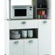 Küchenschrank 146 weiß Küchenregal Küchenmöbel Mikrowellenschrank Buffetschrank Küche