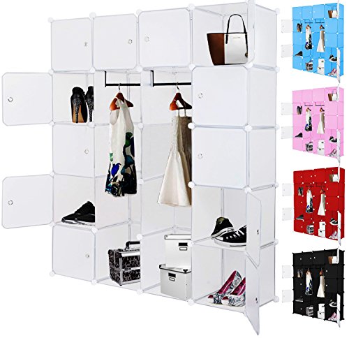 Kesser® Kleiderschrank DIY Schrank Regalsystem Steckregal Garderobe Schuhregal