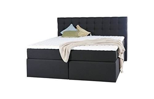 King Boxspringbett 140x200 160x200 180x200 200x200 cm mit Luxus 7-Zonen Taschenfederkernmatratze Visco Topper H2 H3 Hotelbett Doppelbett Polsterbett von Betten Jumbo