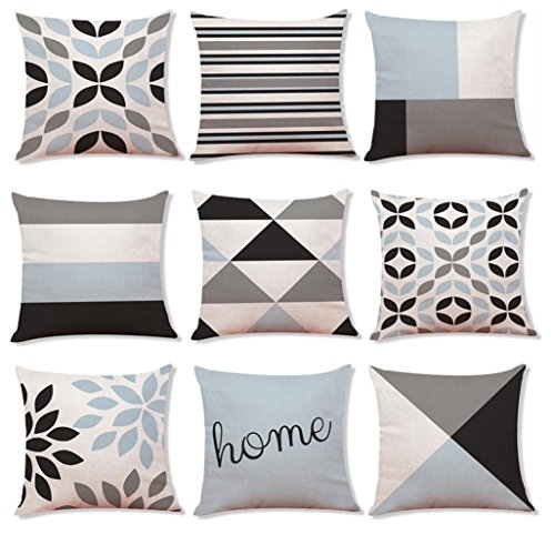 Kissenbezug 45 x 45 cm einfache geometrische Kissenbezüge Sofa Taille Bett Home Decor Pillow Cover LuckyGirls