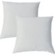 Kuscheliges Daunenkissen 40 x 40 cm Bezug reine Baumwolle Creme (2 er Set)