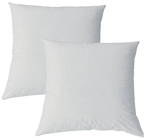 Kuscheliges Daunenkissen 40 x 40 cm Bezug reine Baumwolle Creme (2 er Set)