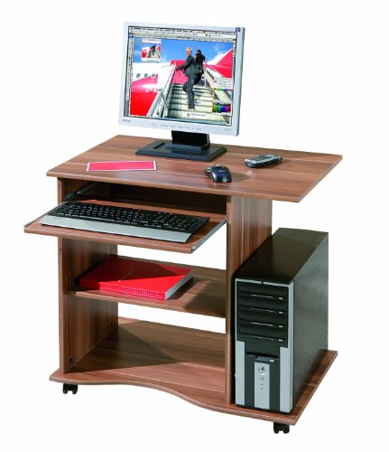 Links 17200030 Schreibtisch Büromöbel PC-Tisch Bürotisch Arbeitstisch Computertisch walnuss NEU