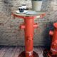 Livitat® Beistelltisch Bartisch H80cm HYDRANT Metall Vintage Industrie Look Loft LV5053