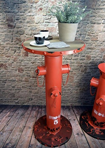 Livitat® Beistelltisch Bartisch H80cm HYDRANT Metall Vintage Industrie Look Loft LV5053