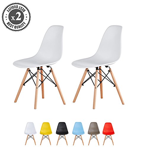 MCC Retro Design Stühle im 2er Set, Eiffelturm inspirierter Style für Küche, Büro, Lounge, Konferenzzimmer etc., 6 Farben, KULT