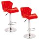 MCTECH® 2er-set Barhocker Tresenhocker Lounge drehbar und höhenverstellbar Kunst-Leder verchromter Stahl Barstuhl, B type