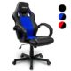Merax® Racing Stuhl Bürostuhl Chefsessel Drehstuhl PU schwarz/rot/Blau, 70 x 70 x 111 - 121 cm