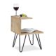 Native Home Beistelltisch mit 2 Ebenen, Couchtisch Mango-Holz, Wohnzimmertisch Design, HBT: ca. 51,5 x 40 x 40 cm, natur