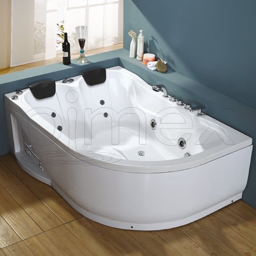 OimexGmbH 2 Personen Whirlpool Badewanne "Rondel" exklusiv 180 x 66 x 122 cm RECHTS