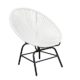 Original Retro ACAPULCO Chair weiß Mexico Stuhl aus Metall Polyrattan Outdoorstuhl weiss für Innen und Außen Rattan Gartenstuhl Sessel