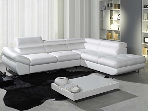 Polsterecke Sofa FABIO Wohnlandschaft mit Schlaffunktion Schlafsofa Schlafcouch Kunstleder Webstoff