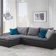 Polsterecke Sofa mit Schlaffunktion PRATO Schlafsofa Schlafcouch Kunstleder Webstoff Bettfunktion