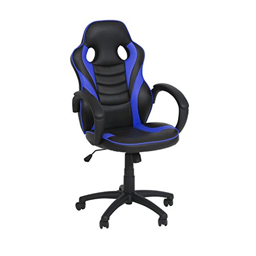 Ribelli® Bürostuhl im Racing Style - Gaming-Stuhl stufenlos höhenverstellbar ca. 60,5 x 107-117 x 56 cm in Lederoptik - mit Rollen - versch. Farben