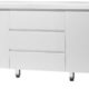 Robas Lund Sideboard Kommode Sydney Hochglanz weiß verchromt 48904W1