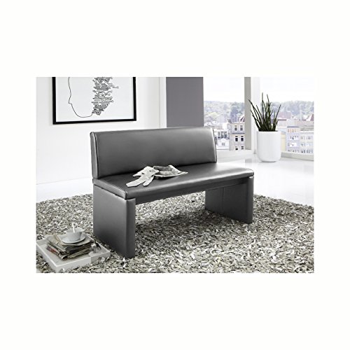 SAM® Esszimmer Sitzbank in grau, 180 cm Breite, Sitzbank mit pflegeleichtem SAMOLUX® Bezug, angenehmer Sitzkomfort, frei im Raum aufstellbare Bank mit Rückenlehne [53258651]