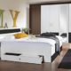 Schlafzimmer komplett 4-teilig 603560 weiß / anthrazit