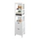 SoBuy® FRG126-W Badezimmer-Hochschrank für Bad Badregal Badmöbel weiß