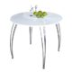 Stilvoller runder Esstisch ARRONDI weiss 90cm Konferenztisch Küchentisch Tisch Hochglanz weiß