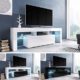 TV Board 'Soro' Hochglanz Lowboard Cube Matt Hifi Fernseherschrank mit LED