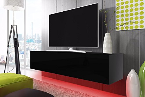 TV Schrank Lowboard Hängeboard SIMPLE mit LED Rot